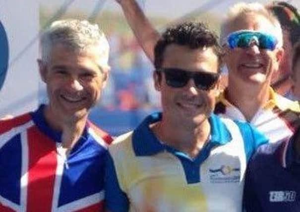 Mid Sussex Triathlon Jim Graham, Javier Gomez, Mark Jordan SUS-180730-111130002