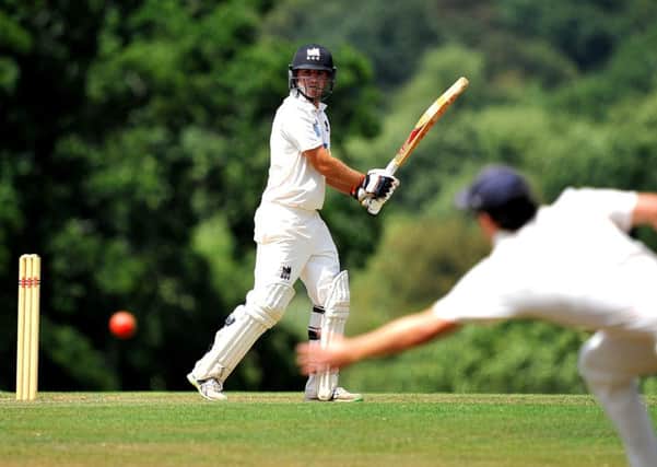 Sussex League Premier Division: Cuckfield v Roffey (batting). Theo Rivers. Pic Steve Robards SR1819856 SUS-180730-133655001