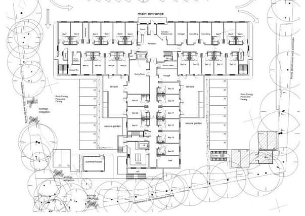 A site plan of the proposed care home for WIlliam Moon Lodge site in Hollingdean
