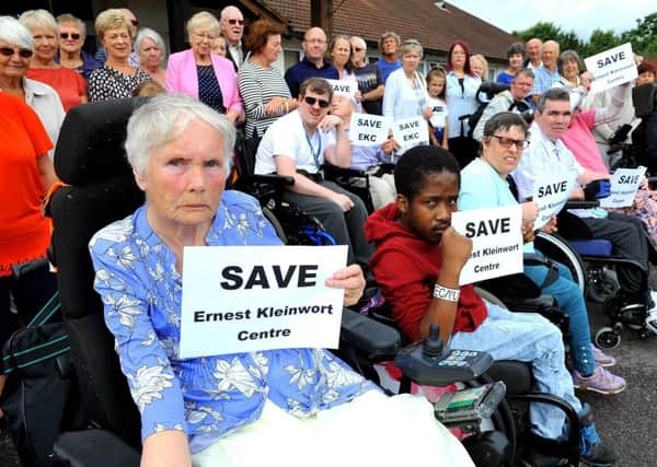 Residents campaigning against the closure. Picture: Steve Robards