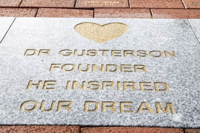 Dr Francis Gusterson's paving stone in the Walk of Life. Photo by Liz Finlayson/Vervate
St Barnabas House