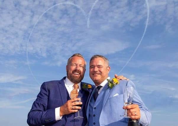 Stuart Simons married James Parsons on Saturday, July 21