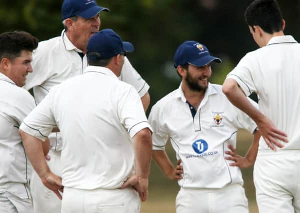Eastergate celebrate a wicket at Chippingdale but it was the hosts who won / Picture by Derek Martin