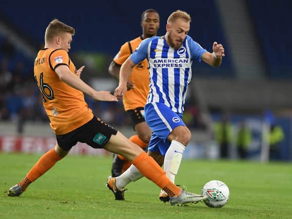Jiri Skalak in League Cup action for Albion against Barnet last season. Picture by PW Sporting Photography