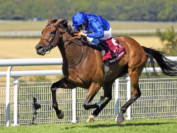 Wild Illusion wins the Qatar Nassau Stakes, with William Buick on board / Picture by Malcolm Wells