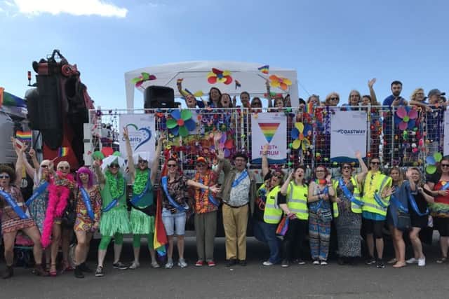 Hospital staff at the Brighton Pride parade