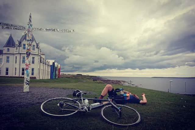 Sam Fuller made it to John O'Groats on Tuesday, July 24. SUS-180308-102802001