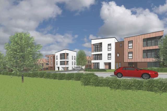 Artist's impression of new development off Hurstwood Lane south of Haywards Heath