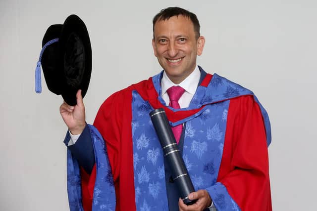 Tony Bloom receiving his doctorate