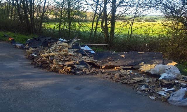 Rubbish despoils Litlington Road