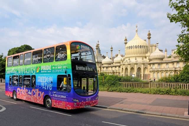 Brighton and Hove Buses are ready for Pride (Photograph: ChrisJepson.com)