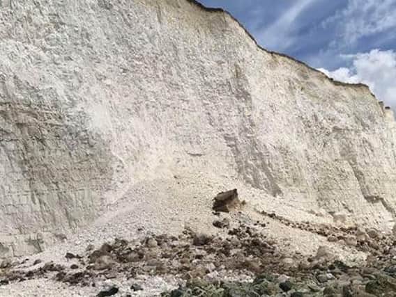 Birling Gap cliff fall. 04-08-18. Contributed by Jason Edwards