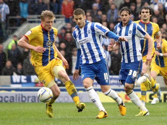 Andrea Orlandi in action for Albion. Picture by Angela Brinkhurst