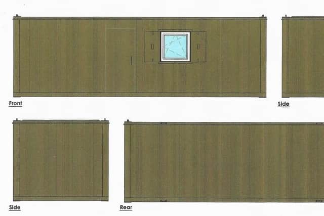 Container proposed to be used for residential accommodation by John Bailey in Rudgwick.