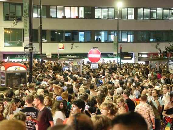 The crowds at Brighton station after Pride (Photograph: Eddie Mitchell)