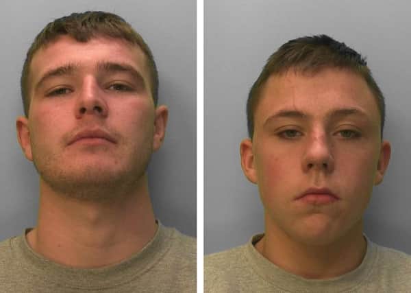 Conor Dobson, 23, (left) and Isaac McFadyen, 18. Picture: Sussex Police