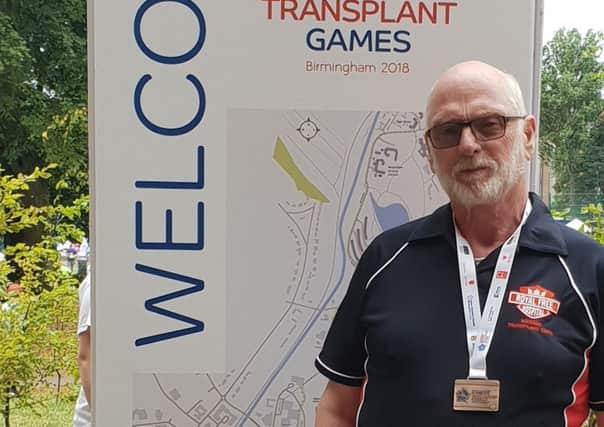 Jim Cullen at the British Transplant Games