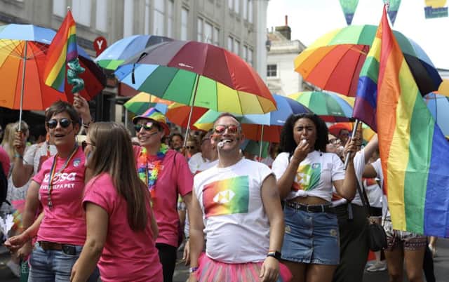 Brighton Pride parade 2018 (Photograph: Lucia Hrastic) SUS-180708-122851001
