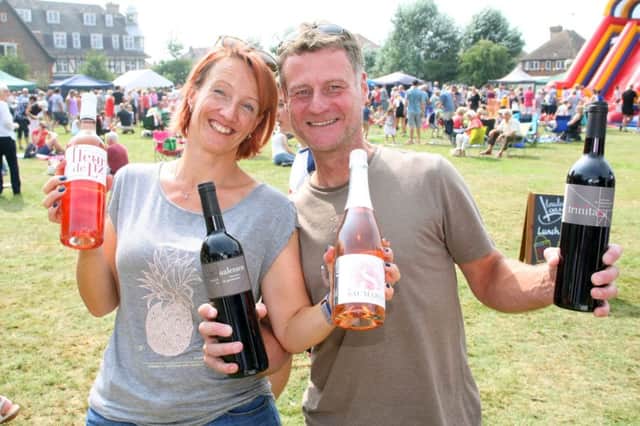 Anna and Darren McCabe from Devinely Fine Wines at the inaugural East Preston Food and Drink Festival. Photo by Derek Martin DM16137927a