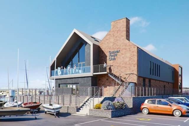 An artist's impression of the new Sussex Yacht Club building