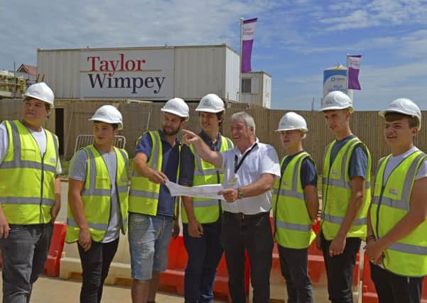 Six work experience students worked hard at Taylor Wimpey's Barley Grange development in West Durrington