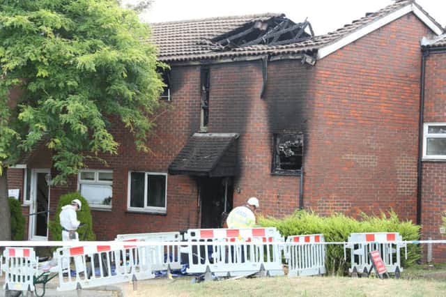 Fatal house fire in Croxden Way, Eastbourne SUS-180718-135841001
