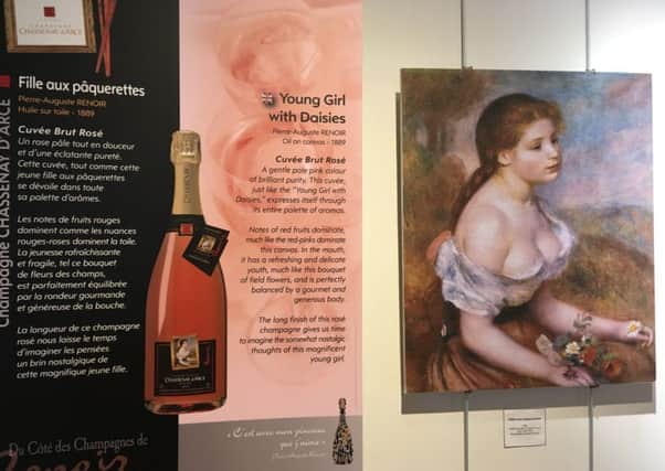 A Renoir painting paired with Champagne