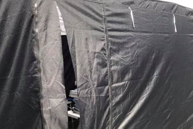One of the damaged tents. Image contributed