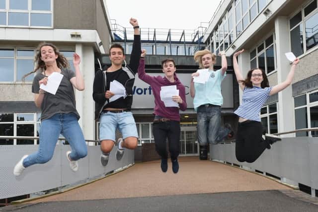 A Level Results at Worthing College

last year.

Picture: Liz Pearce