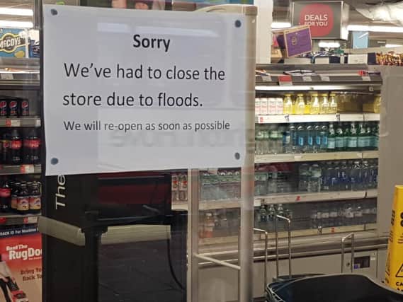 The Co-op on London Road Brighton closed due to floods (Photograph: Steve Holloway)