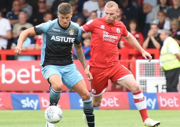 Football: League 2

Crawley Town v Stevenage

Pictured is Crawley  Town's Mark Connolly in  action.              
 
Crawley Town Football Club, Checkatrade Stadium, Winfield Way, Crawley, West Sussex. 

Picture: Liz Pearce 11/08/2018

LP181071 SUS-181108-161428008