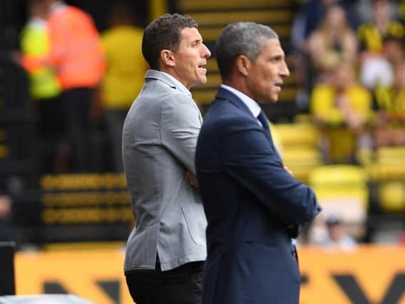Javi Gracia watches on. Picture by PW Sporting Photography