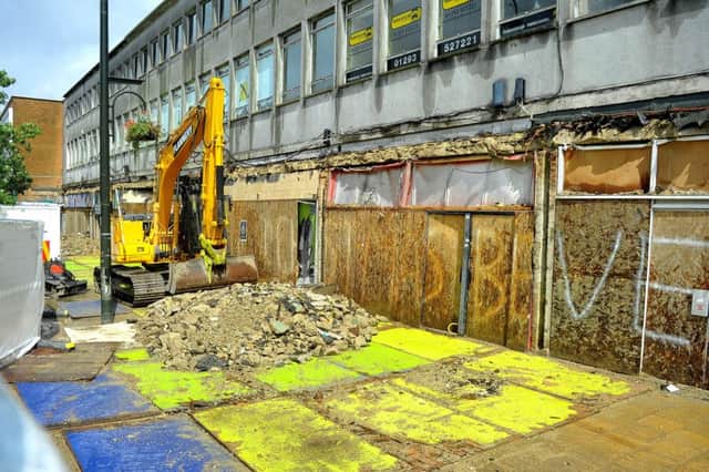 Exterior shot of the demolition of the Broadway, Crawley. Pic Steve Robards SR1820767 SUS-181208-154439001
