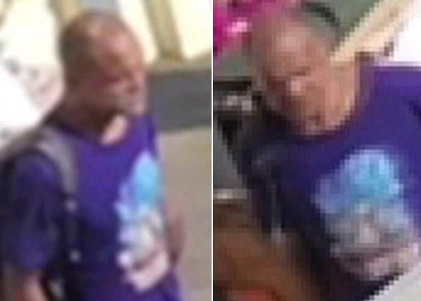 Police released CCTV images of a man they wish to speak to in connection with the theft