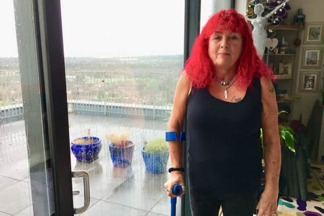 Vivienne Lee, 60, in her penthouse apartment in The Causeway, Durrington