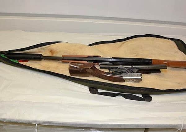 Police said the shotguns were found in Storrington Close in Hove SUS-180815-181500001