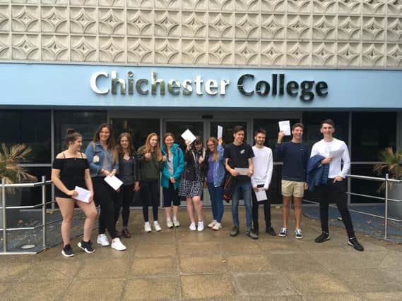 There has been a rise in the number of students achieving the highest grades at the college, with more than 48 per cent celebrating A*-B grades. Picture by Joe Stack