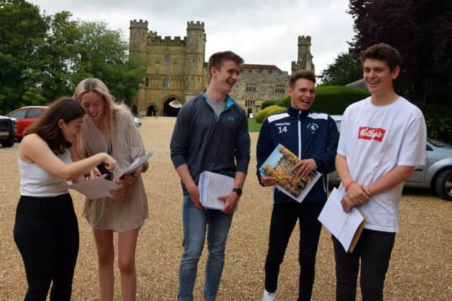 Students from Battle Abbey School received their results this morning
