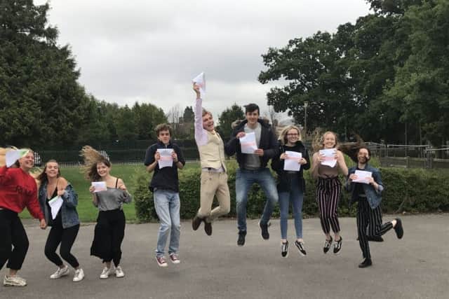 Steyning Grammar sixth-formers celebrate their A-level results SUS-180816-111456001
