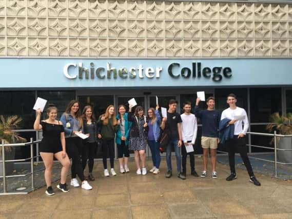 Smiles all round from Chichester College students