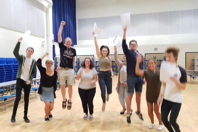 Students celebrating this year's fantastic results