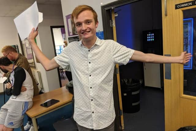 Callum Yardley got A*AAA and will be heading off to the University of Sussex in September to study Maths