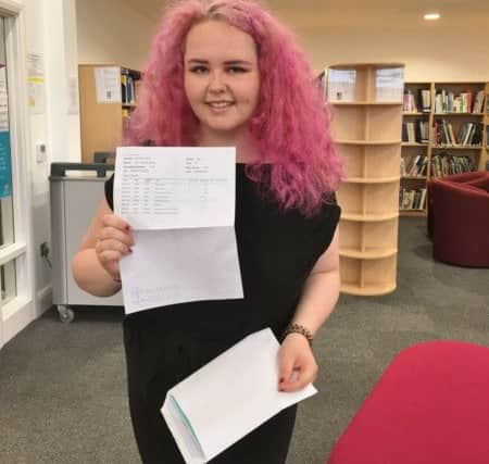 Amy Colfer achieved three As in politics, French and maths