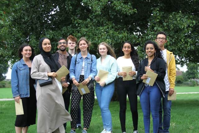 Hove Park students pick up their A-Level results (Photograph: Karl Salter/Hove Park)