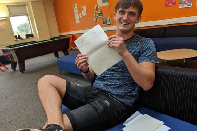 Ben Aru-Bayless was pleased to come out of college with A*AB in his A-levels