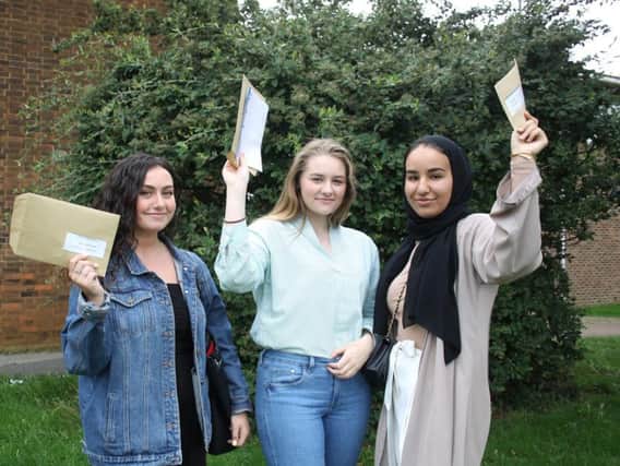 Students at Hove Park celebrate their A-Level results (Photograph: Karl Salter/Hove Park School)