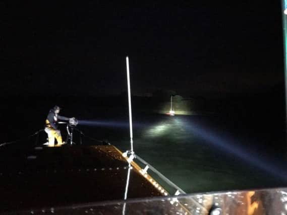 The yacht was spotted at 4.38am just to the west of Itchenor jetty. Picture courtesy of RNLI Selsey