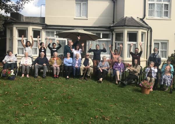 Residents and staff at Whyke Lodge Care Home. Photo contributed.