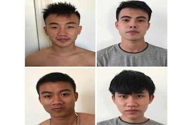 Clockwise from top left; Tuan Quoc Tran, 17; Kien Van Le, 15; Mahh Van Vo, 17