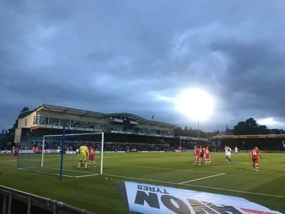 The view from the away end at Bristol Rovers last Tuesday night, where Crawley more than matched the League One side.